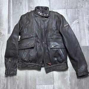 Women’s Hein Gericke Leather Bomber Jacket Size 34